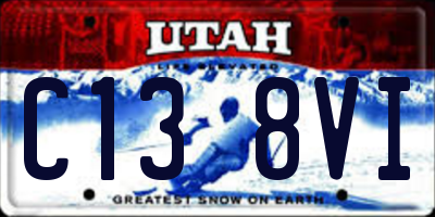 UT license plate C138VI