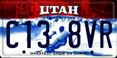 UT license plate C138VR