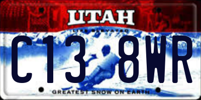 UT license plate C138WR