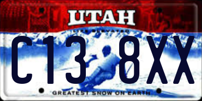 UT license plate C138XX