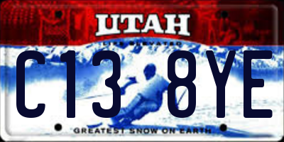 UT license plate C138YE
