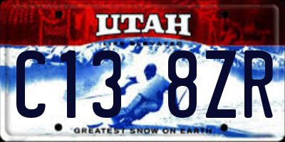 UT license plate C138ZR