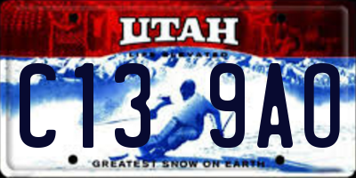 UT license plate C139AO