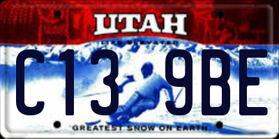 UT license plate C139BE