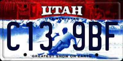UT license plate C139BF