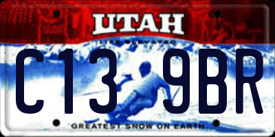 UT license plate C139BR