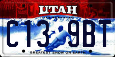 UT license plate C139BT