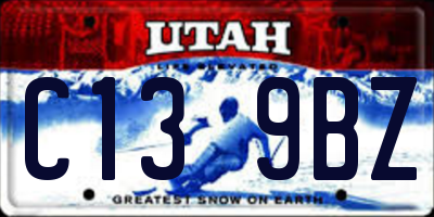 UT license plate C139BZ