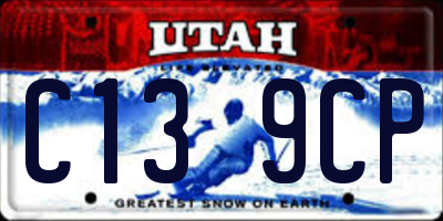 UT license plate C139CP