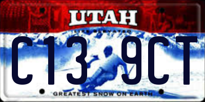 UT license plate C139CT