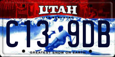 UT license plate C139DB