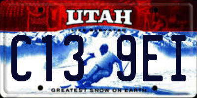 UT license plate C139EI