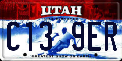 UT license plate C139ER