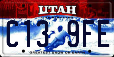 UT license plate C139FE