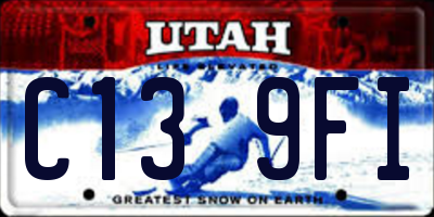 UT license plate C139FI
