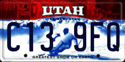 UT license plate C139FQ