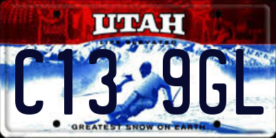 UT license plate C139GL