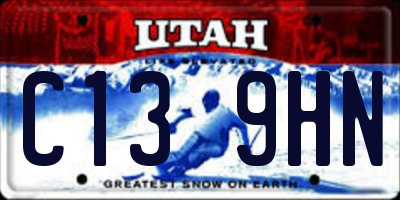 UT license plate C139HN