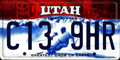 UT license plate C139HR