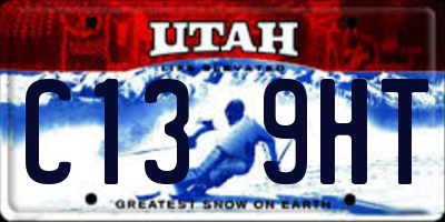 UT license plate C139HT