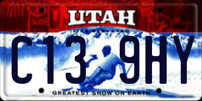 UT license plate C139HY