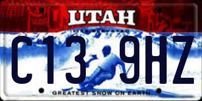 UT license plate C139HZ