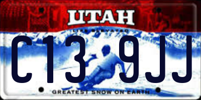 UT license plate C139JJ