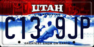 UT license plate C139JP