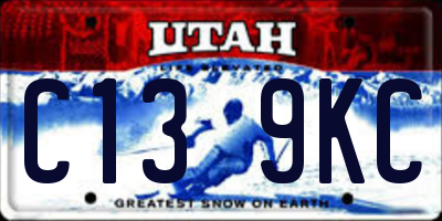 UT license plate C139KC