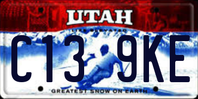 UT license plate C139KE