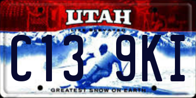 UT license plate C139KI