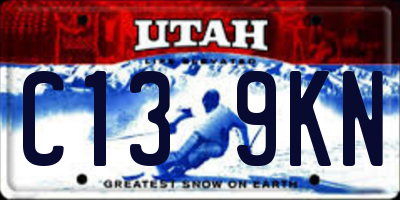 UT license plate C139KN