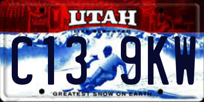 UT license plate C139KW