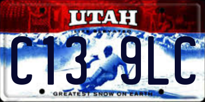 UT license plate C139LC