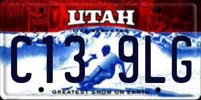 UT license plate C139LG