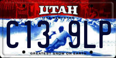 UT license plate C139LP