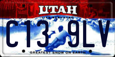 UT license plate C139LV