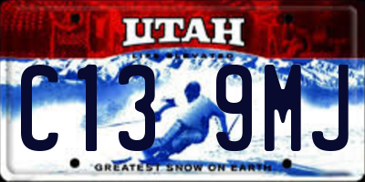UT license plate C139MJ