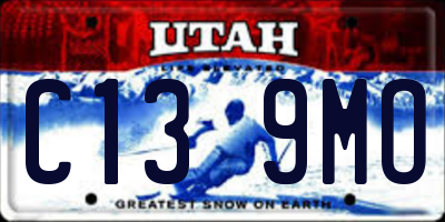 UT license plate C139MO
