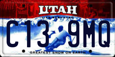 UT license plate C139MQ