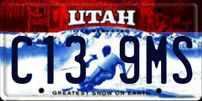 UT license plate C139MS