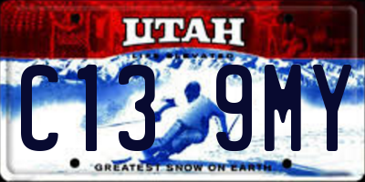 UT license plate C139MY