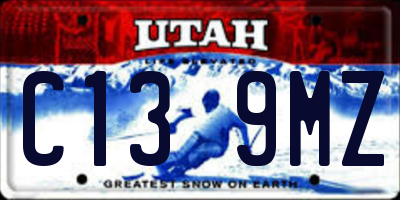 UT license plate C139MZ