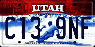 UT license plate C139NF