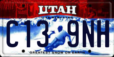 UT license plate C139NH