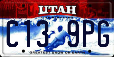 UT license plate C139PG