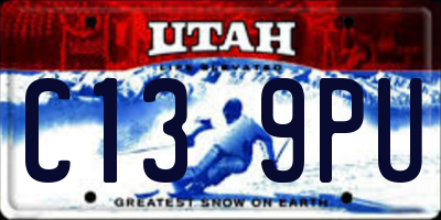 UT license plate C139PU