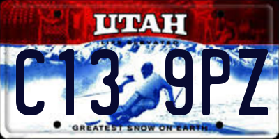 UT license plate C139PZ