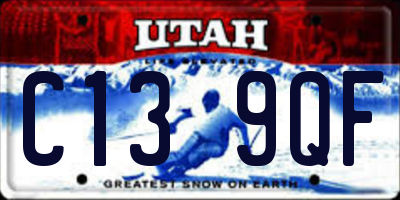 UT license plate C139QF
