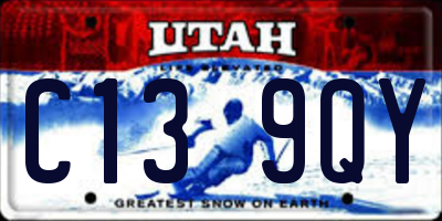 UT license plate C139QY